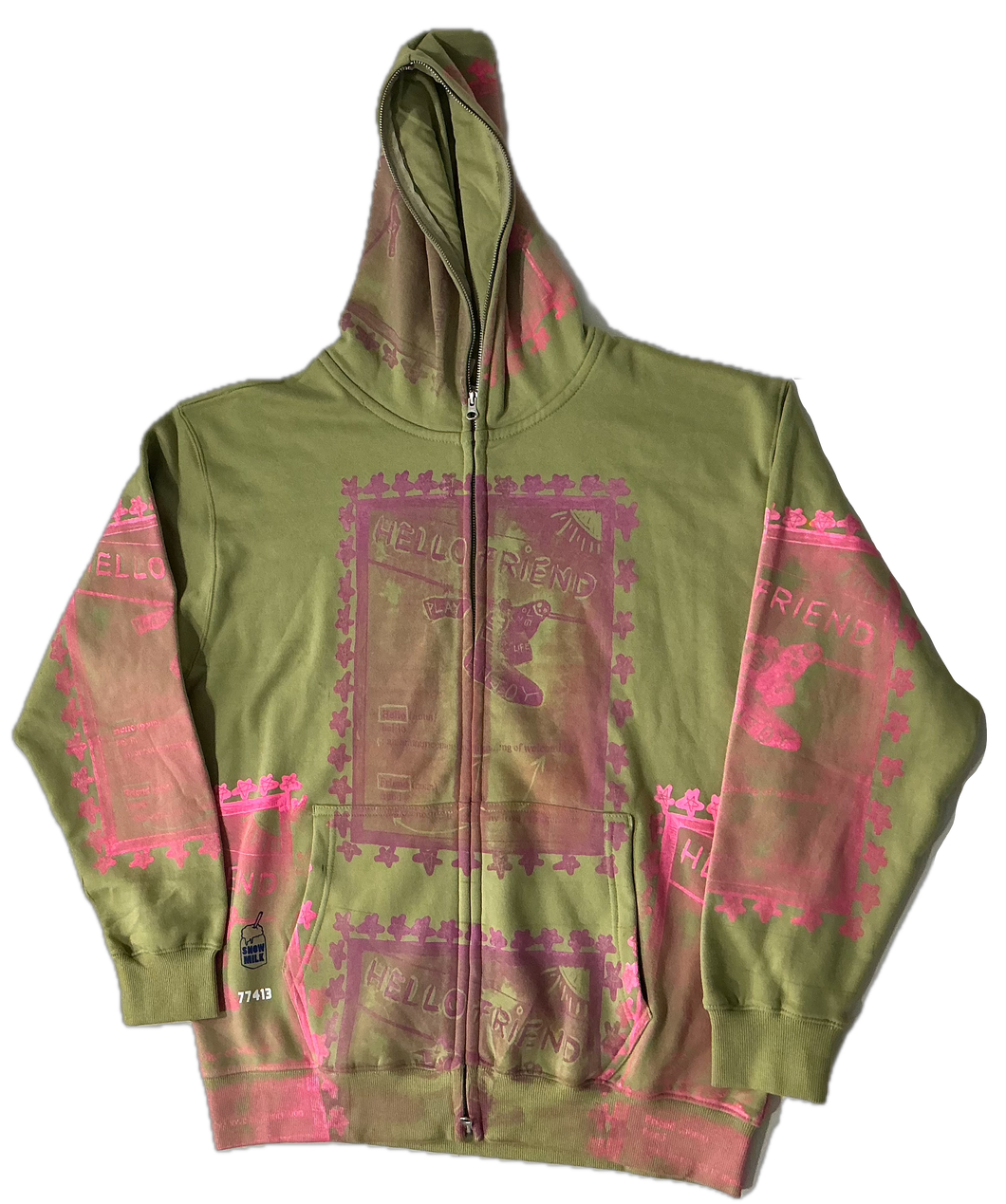 Hello Friend Zip Up Hoodie (Size XL)