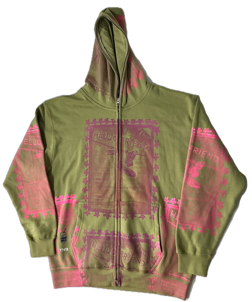 Hello Friend Zip Up Hoodie (Size XL)