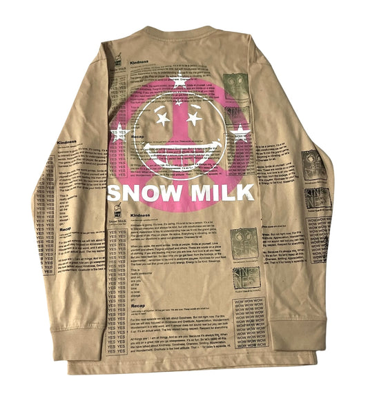 Snow Milk Kindness Long Sleeve Tee (Size Medium)