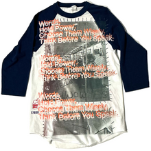 Load image into Gallery viewer, Words Hold Power Baseball Long Sleeve Tee (Size Small)
