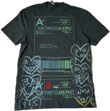 Load image into Gallery viewer, Positive Shipping Label Tee (Size Large)
