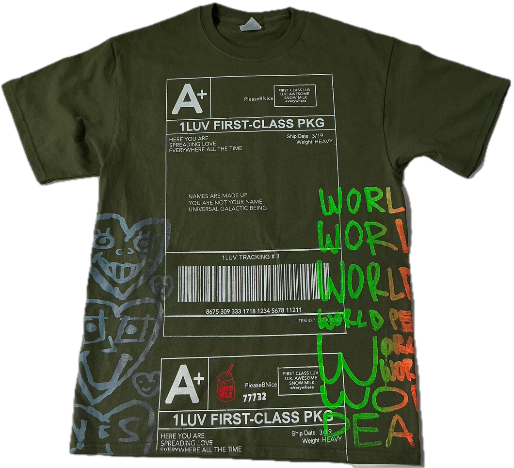 Positive Shipping Label Tee (Size Medium)
