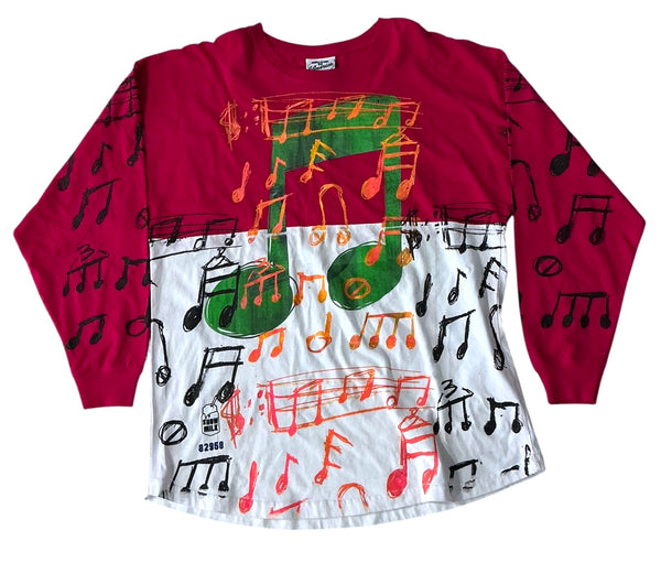 Music Notes Long Sleeve (Size Small)