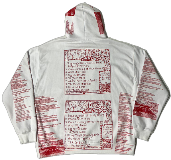 Optimism World Peace As A Way Of Life (The Wearable Album) Hoodie (Size 2XL)