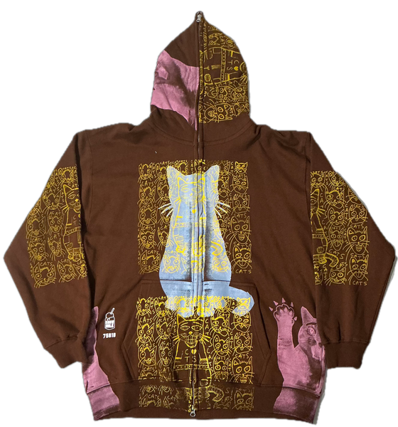 Cats and Dogs Zip Up Hoodie (Size 2XL)