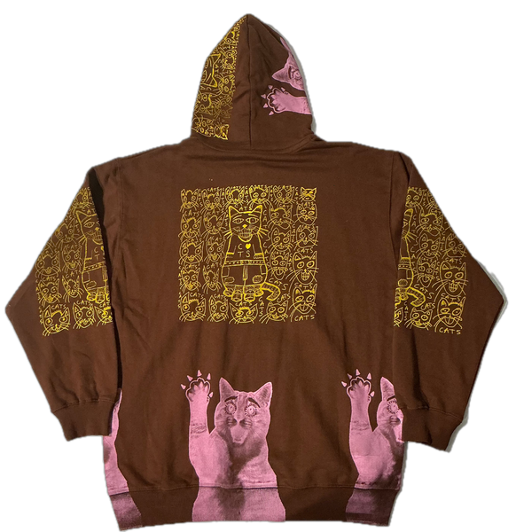 Cats and Dogs Zip Up Hoodie (Size 2XL)