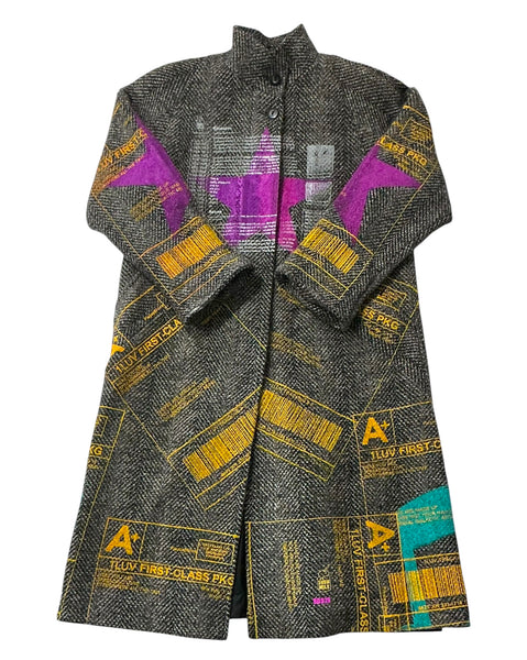 Positive Shipping Label Overcoat (Size XL)