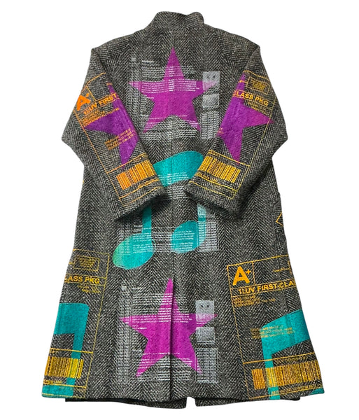 Positive Shipping Label Overcoat (Size XL)