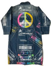 Load image into Gallery viewer, Positive Shipping Label Denim Overcoat (Size Large)
