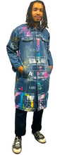 Load image into Gallery viewer, Positive Shipping Label Denim Overcoat (Size Large)
