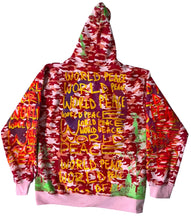 Load image into Gallery viewer, World Peace Zip Up Hoodie (Size Medium)
