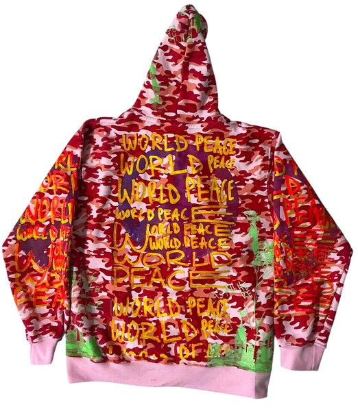 World Peace Zip Up Hoodie (Size Medium)