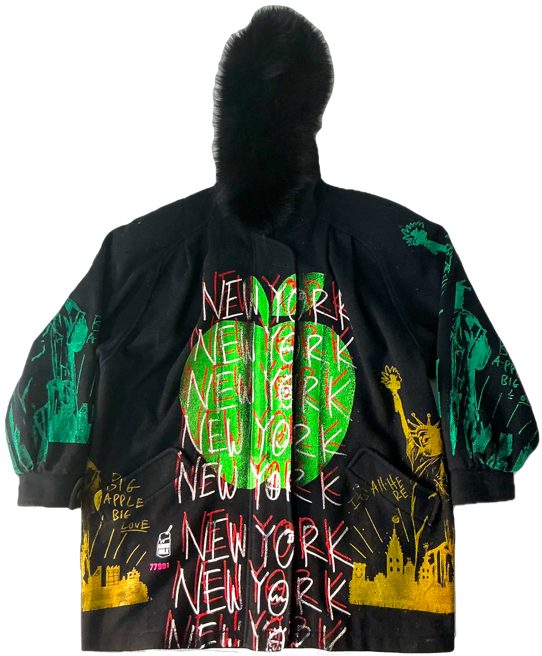 Big Apple Big Love Overcoat (Size Medium)