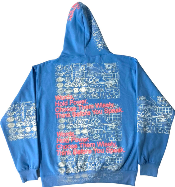 Words Hold Power Hoodie (Size Large)