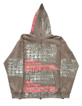 Load image into Gallery viewer, Words Hold Power Zip Up Hoodie (Size Large)
