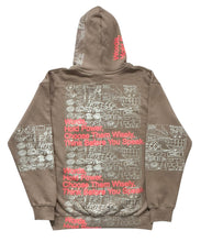 Load image into Gallery viewer, Words Hold Power Zip Up Hoodie (Size Large)
