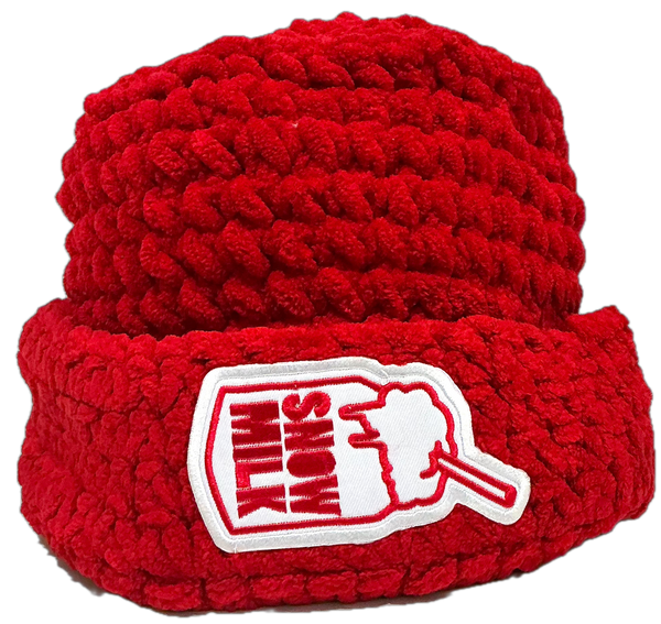 Hand-Crocheted Snow Milk Hat
