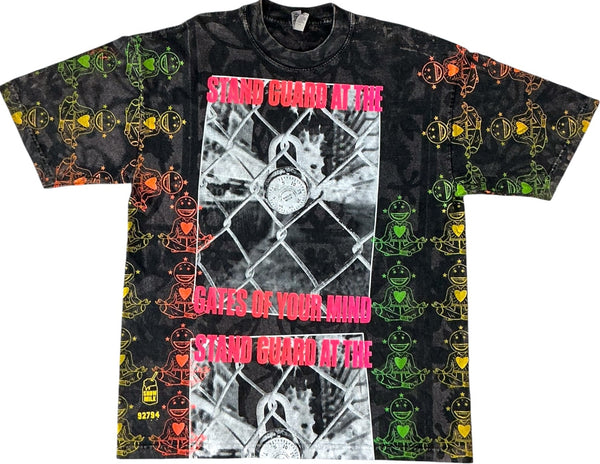 Stand Guard At The Gates Of Your Mind 6.5oz Bleached Tee (Size Large)