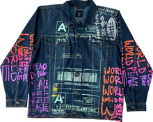 Load image into Gallery viewer, World Peace Jean Jacket (Size XL)
