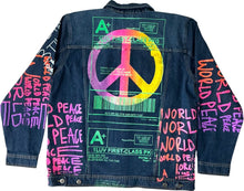 Load image into Gallery viewer, World Peace Jean Jacket (Size XL)
