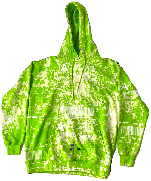 Positive Shipping Label Bleached Hoodie (Size XL)