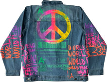 Load image into Gallery viewer, World Peace Jean Jacket (Size Large)
