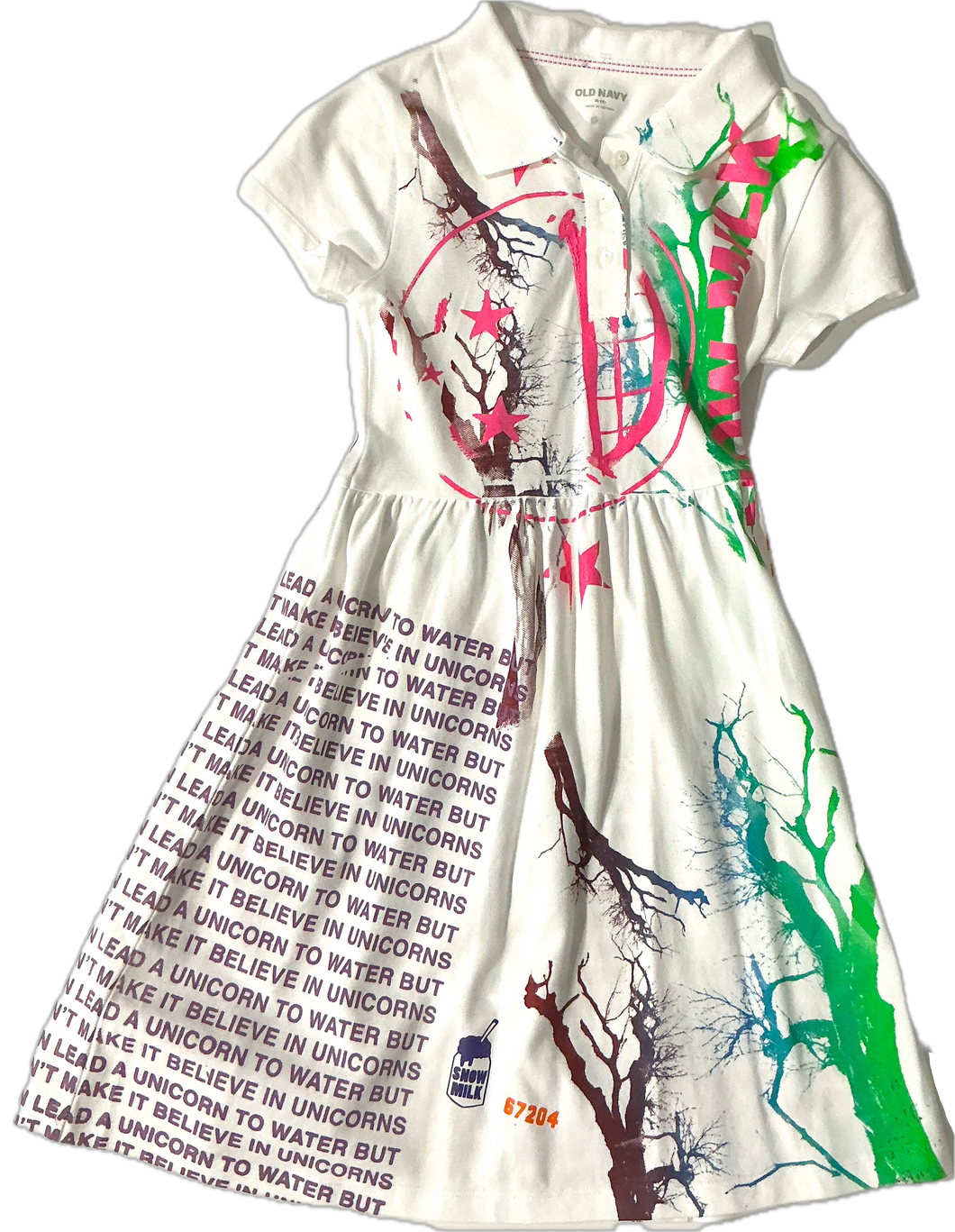 Snow Milk Kindness Kids Dress (Size Kids Medium)