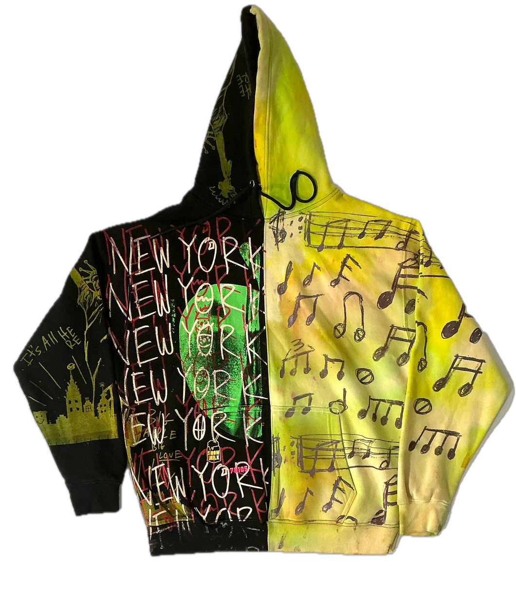 Big Apple Big Love Split Color Hoodie (Size Large)