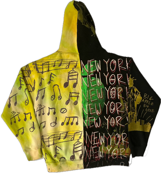 Big Apple Big Love Split Color Hoodie (Size Large)