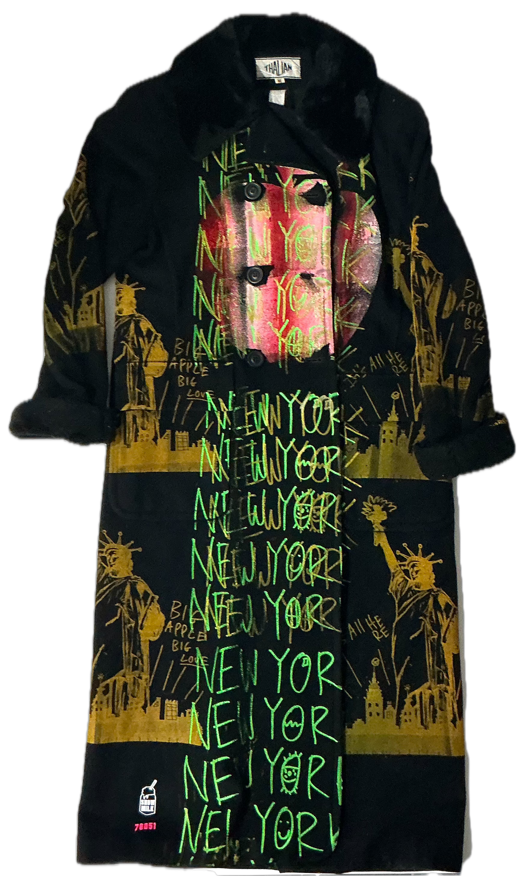 Big Apple Big Love Overcoat (Size Medium)