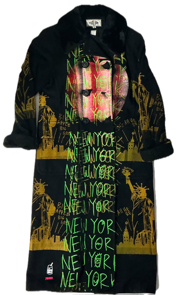 Big Apple Big Love Overcoat (Size Medium)