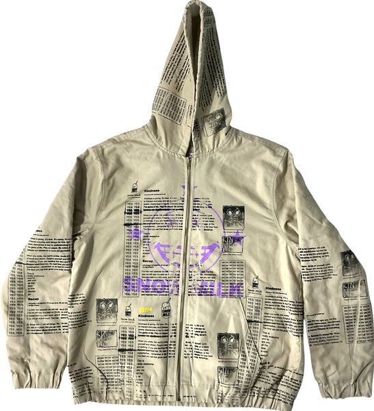 Snow Milk Kindness Sherpa Lined Hooded Jacket (Size XL)