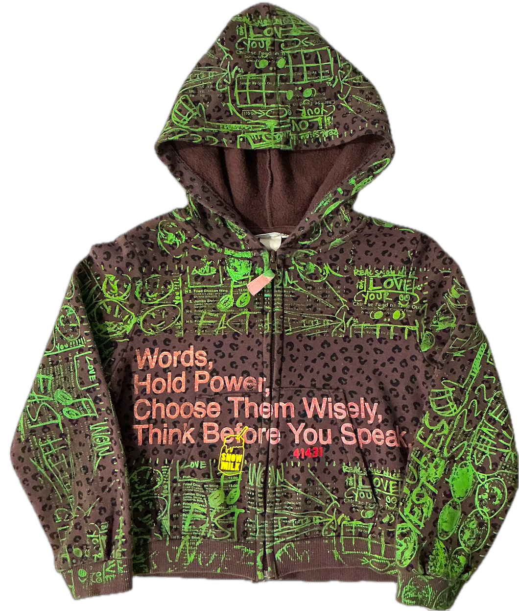 Words Hold Power Kids Hoodie (Size Kids 6X/7)