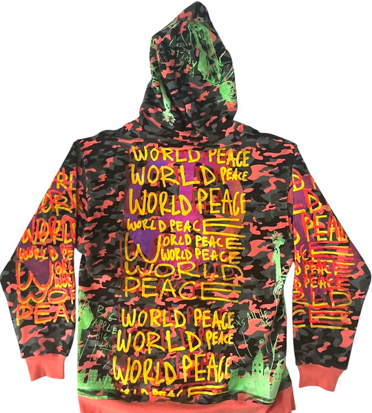 World Peace Zip Up Hoodie (Size XL)