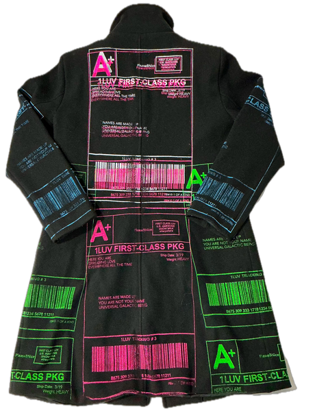 Positive Shipping Label Overcoat (Size Large)