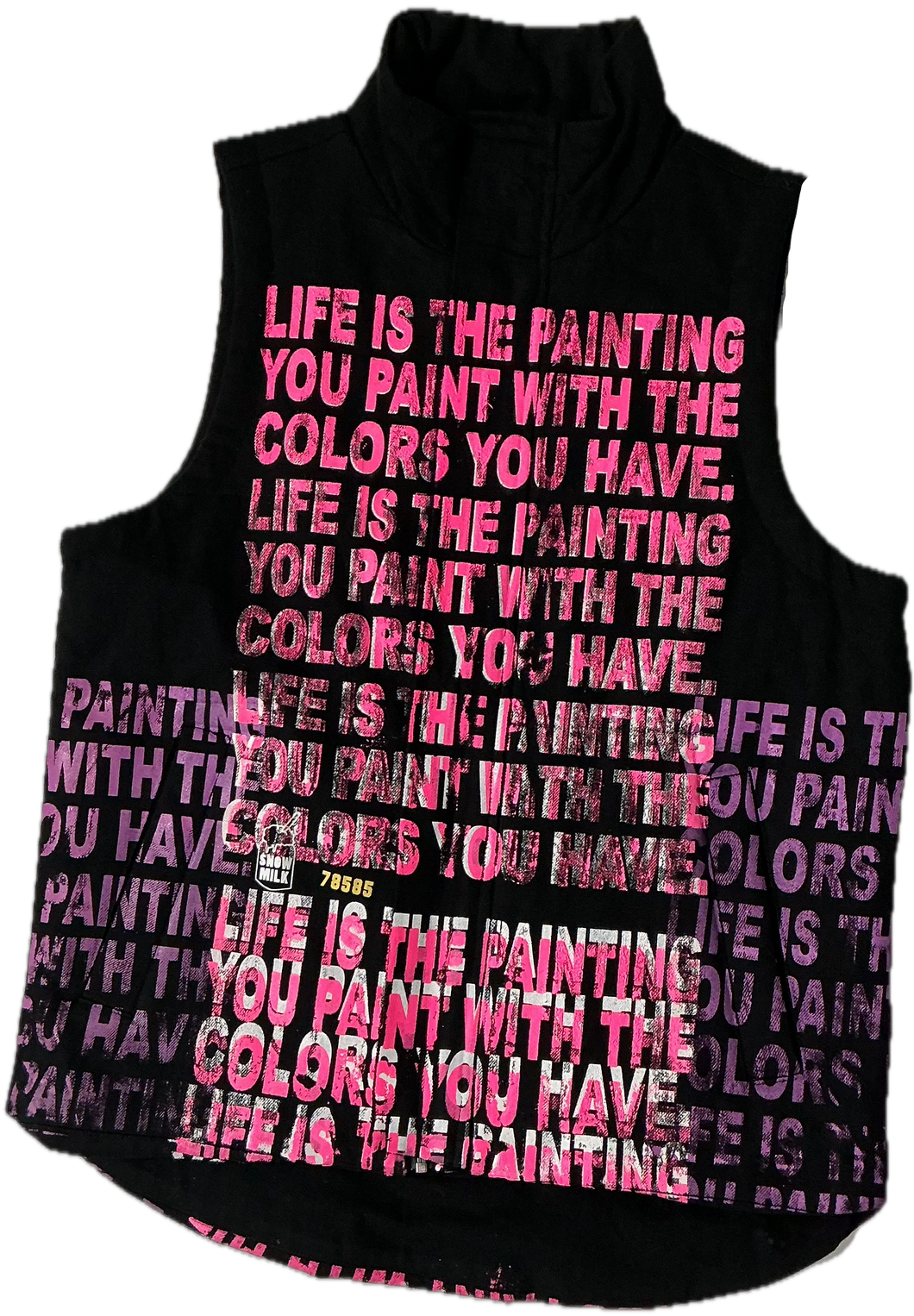 Life Is The Painting You Paint Puff Vest (Size Small)