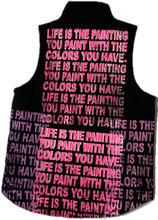 Load image into Gallery viewer, Life Is The Painting You Paint Puff Vest (Size Small)
