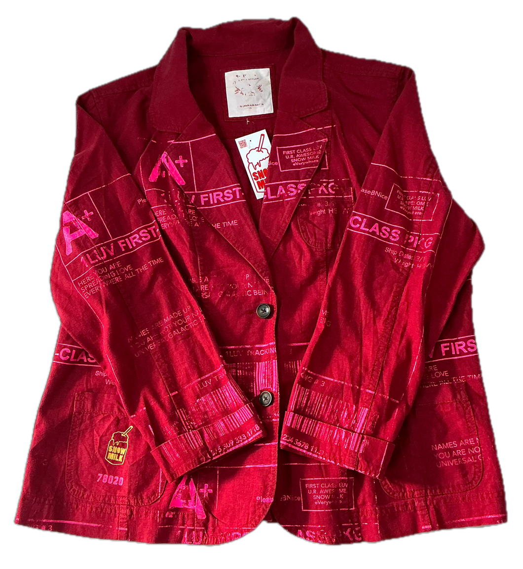 Positive Shipping Label Blazer (Size XL)