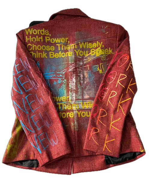 Words Hold Power Blazer (Size Women's 10P)