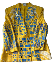 Load image into Gallery viewer, Life Is The Painting You Paint Blazer (Size Women&#39;s 14)
