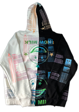 Load image into Gallery viewer, Snow Milk Kindness Split Color Hoodie (Size 2XL)

