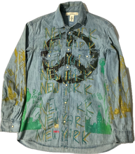 Load image into Gallery viewer, Big Apple Big Love Denim Shirt (Size Medium)
