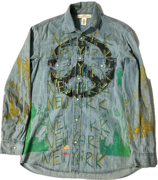 Big Apple Big Love Denim Shirt (Size Medium)