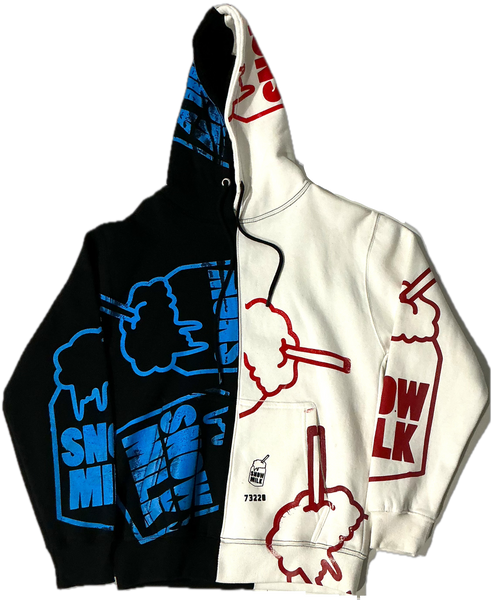 Snow Milk Classic Logo Split Color Hoodie (Size Small)