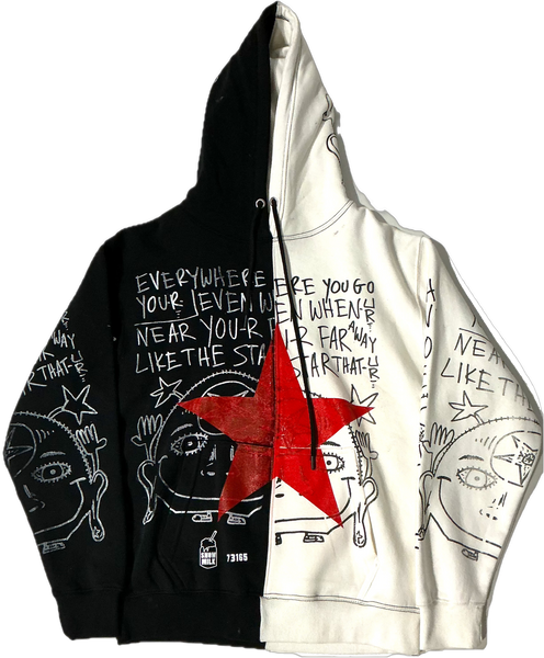 Star That You Are Split Color Hoodie (Size Medium)