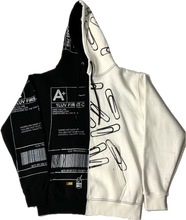 Load image into Gallery viewer, Positive Shipping Label Split Color Hoodie (Size Medium)
