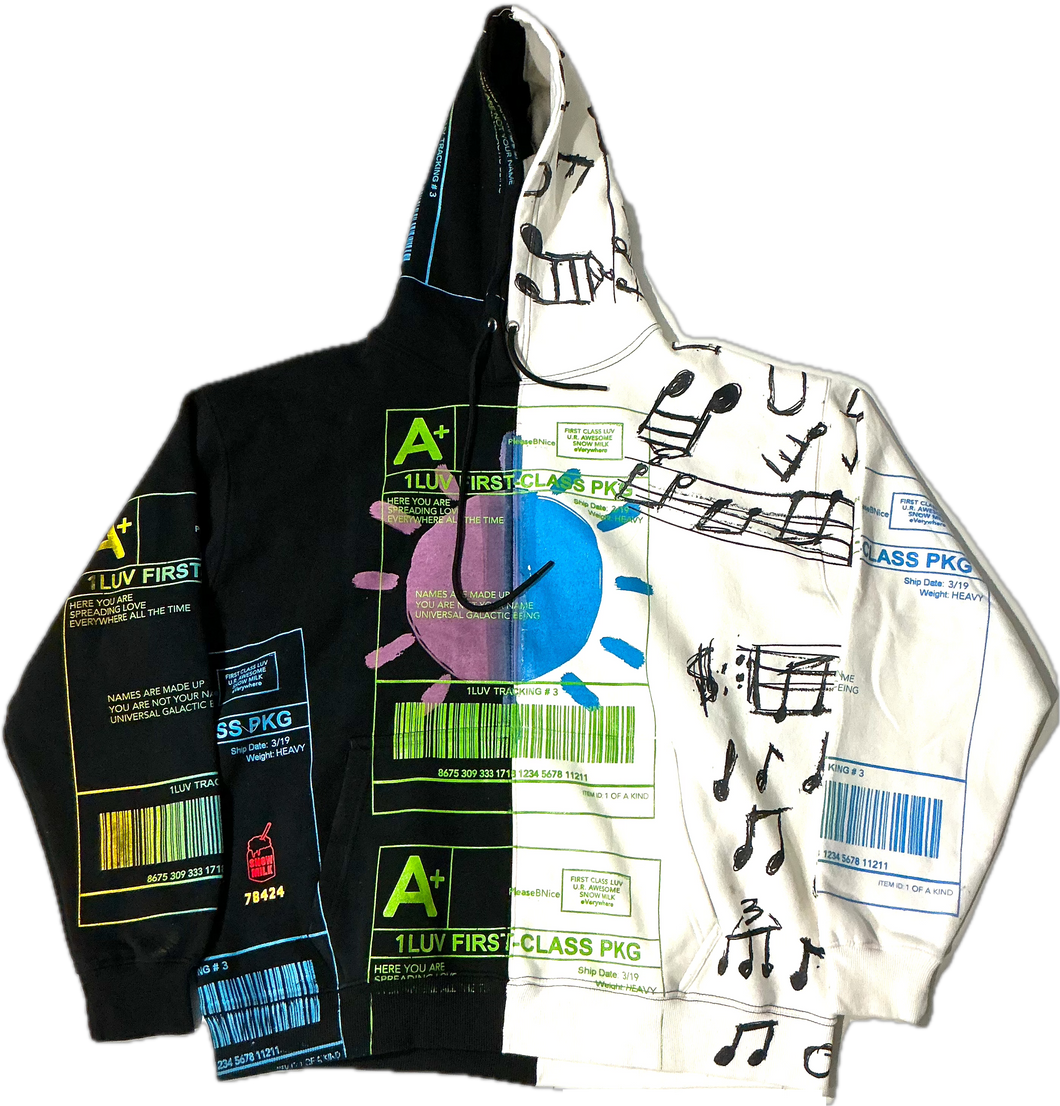 Optimism As A Way Of Life Split Color Hoodie (Size 2XL)