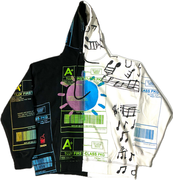 Optimism As A Way Of Life Split Color Hoodie (Size 2XL)