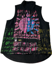 Load image into Gallery viewer, Optimism As A Way Of Life Paint Puff Vest (Size Small)
