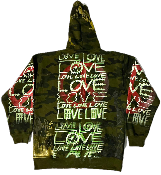 Love Love Love Zip Up Hoodie (Size Large)